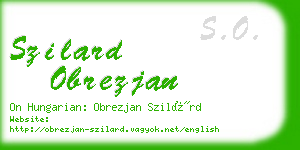 szilard obrezjan business card